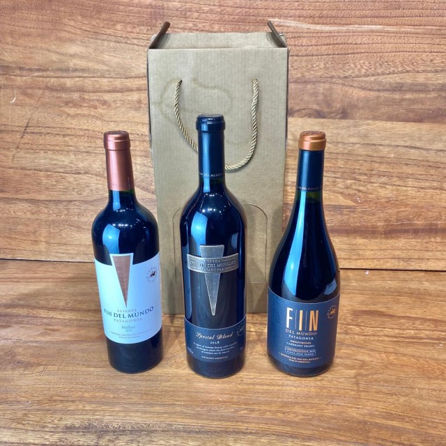 Fin Del Mundo Reserve Malbec, Special Blend y Fin Del Mundo Cabernet Franc Oferta 3 Botellas Fin Del Mundo Reserve Malbec, Special Blend y Fin Del Mundo Cabernet Franc Oferta 3 Botellas