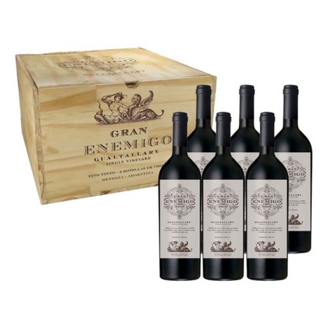 Gran Enemigo Gualtallary Single Vineyard Blend en Caja de Madera 6 Botellas Gran Enemigo Gualtallary Single Vineyard Blend en Caja de Madera 6 Botellas